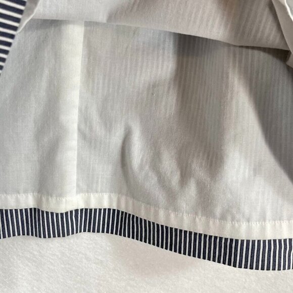 Talbots Woman Striped Side Elastic Knee Length Nautical Sailor Skirt 14W - Picture 2 of 6